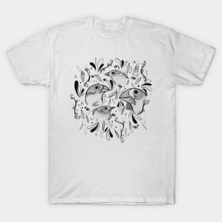 Fine Finches (linework) T-Shirt